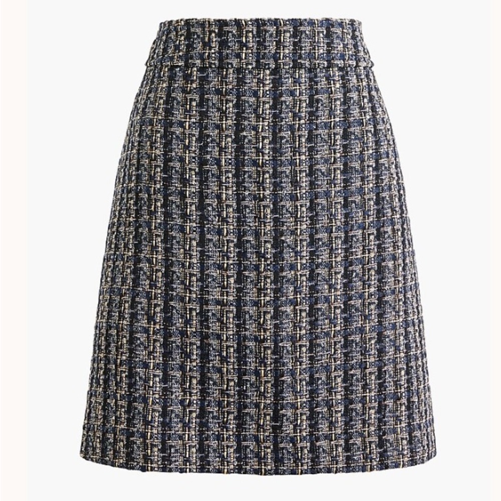 NWT JCrew Factory Navy Tweed Skirt